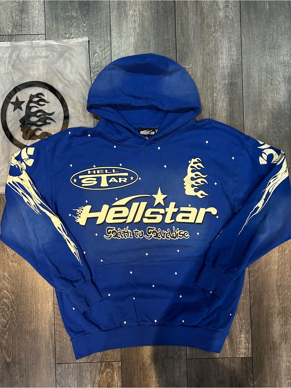 Hellstar Blue Graphic Hooded Sweatshirt - Men